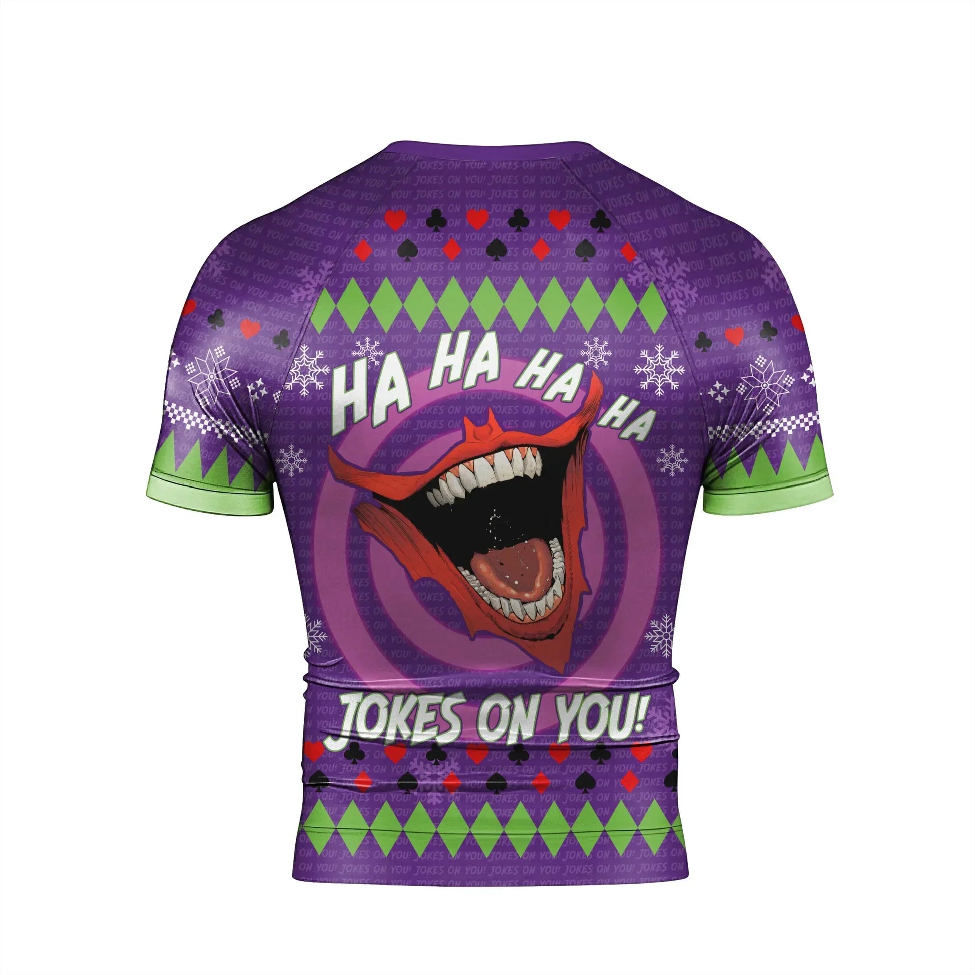Joker Jokes on You Christmas Rash Guard