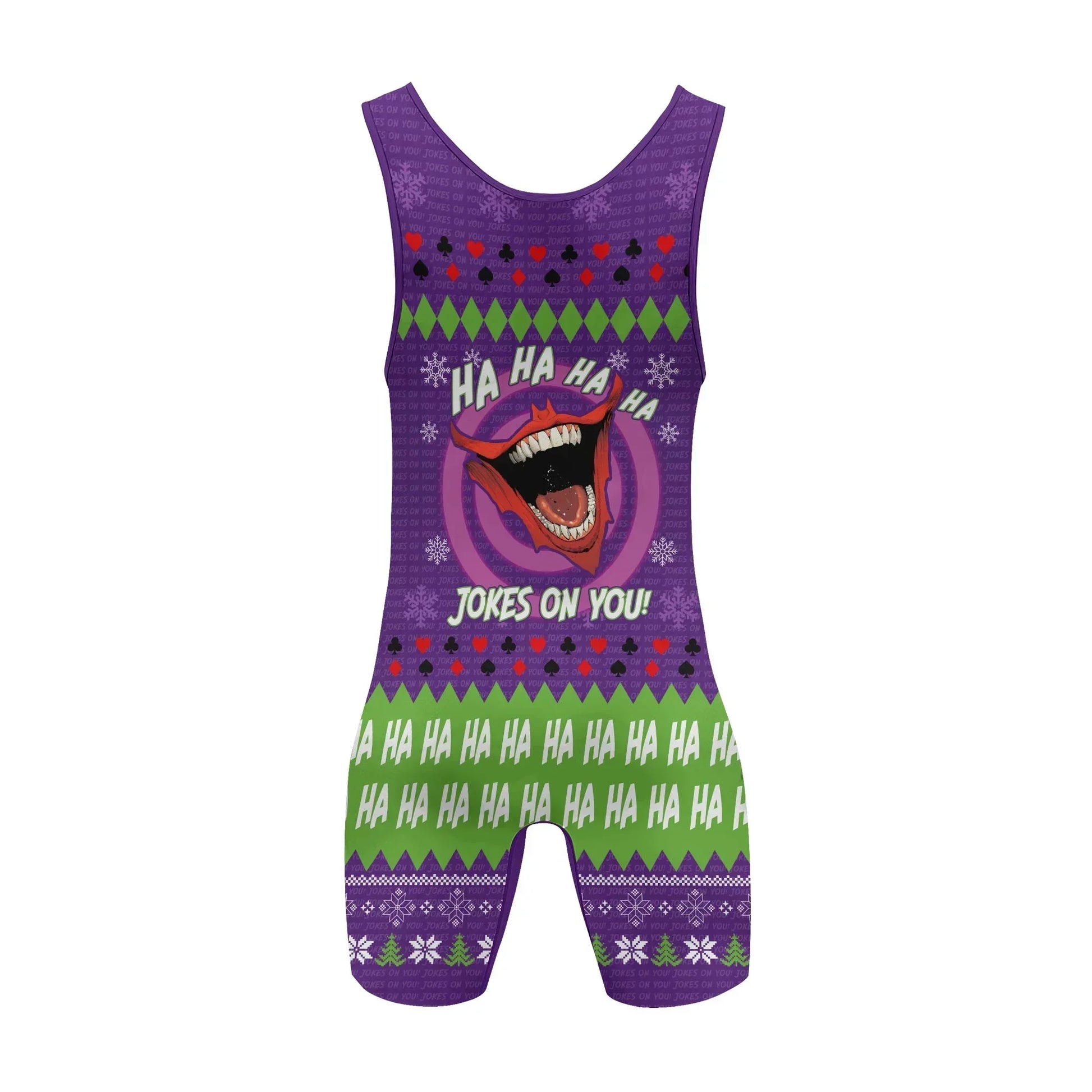 Joker Jokes on You Christmas Wrestling Singlet