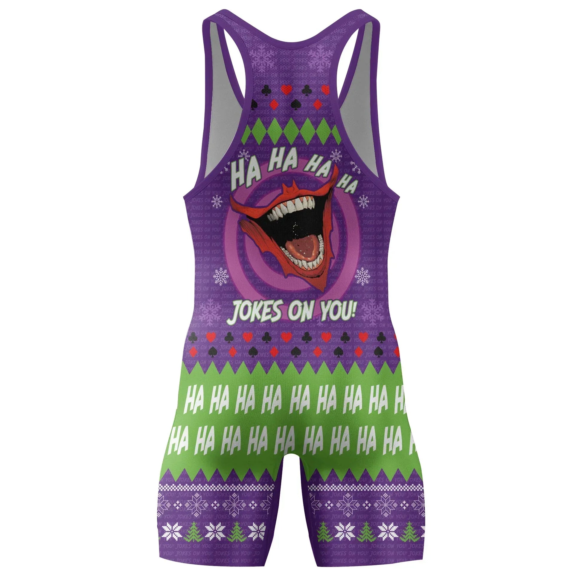 Joker Jokes on You Christmas Wrestling Singlet