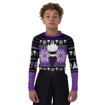 Jujutsu Kaisen Gojo Christmas Kids Rash Guard