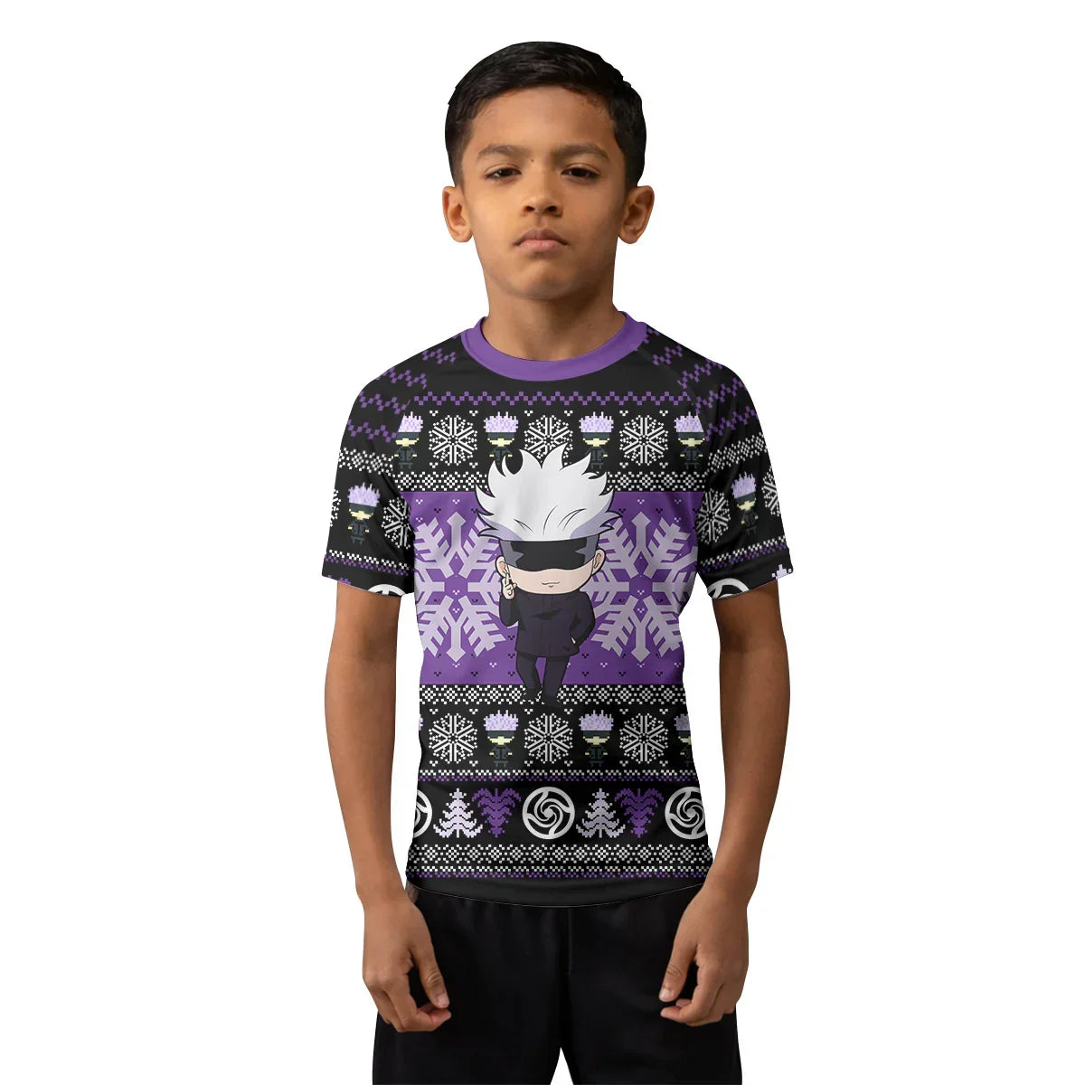 Jujutsu Kaisen Gojo Christmas Kids Rash Guard