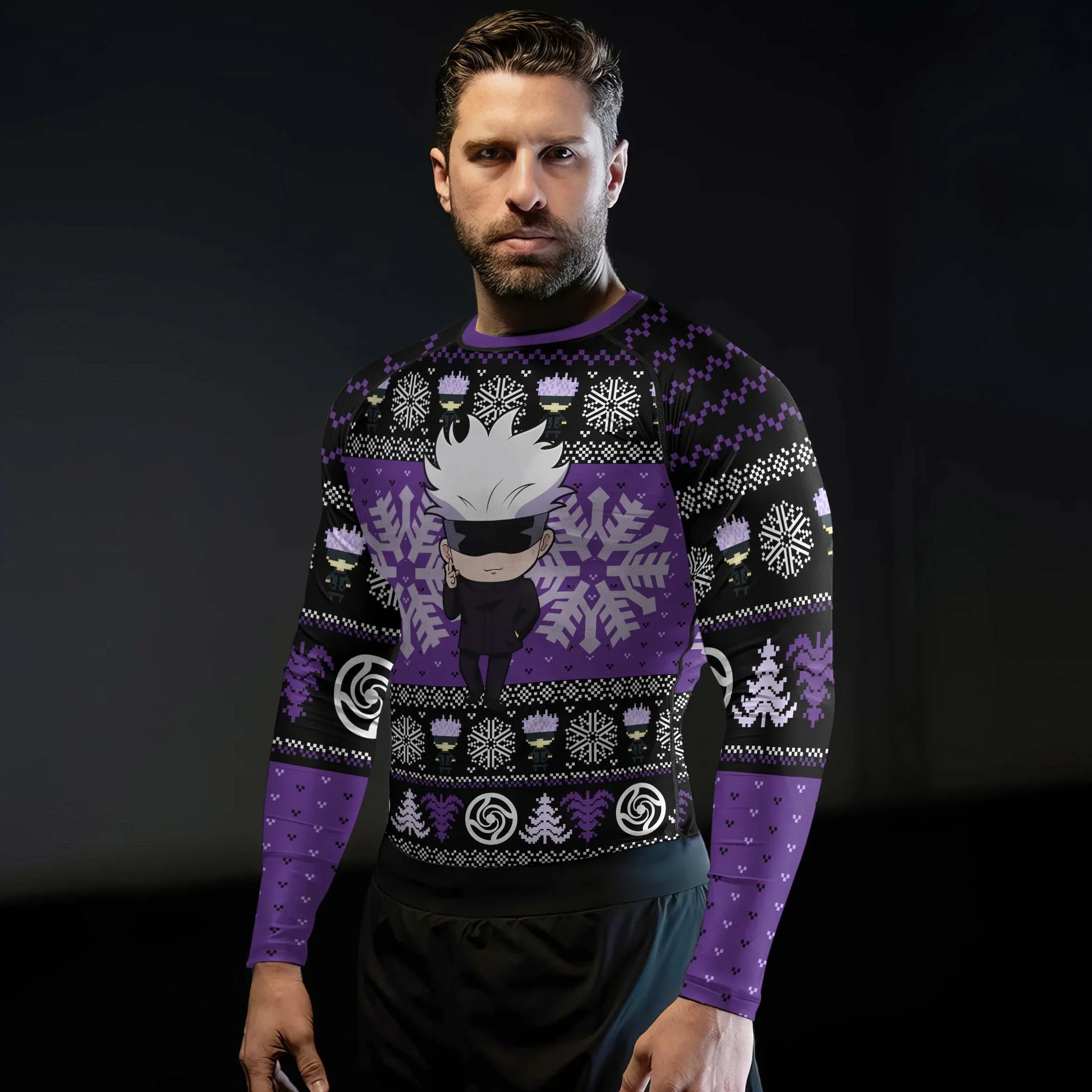 Jujutsu Kaisen Gojo Christmas Rash Guard