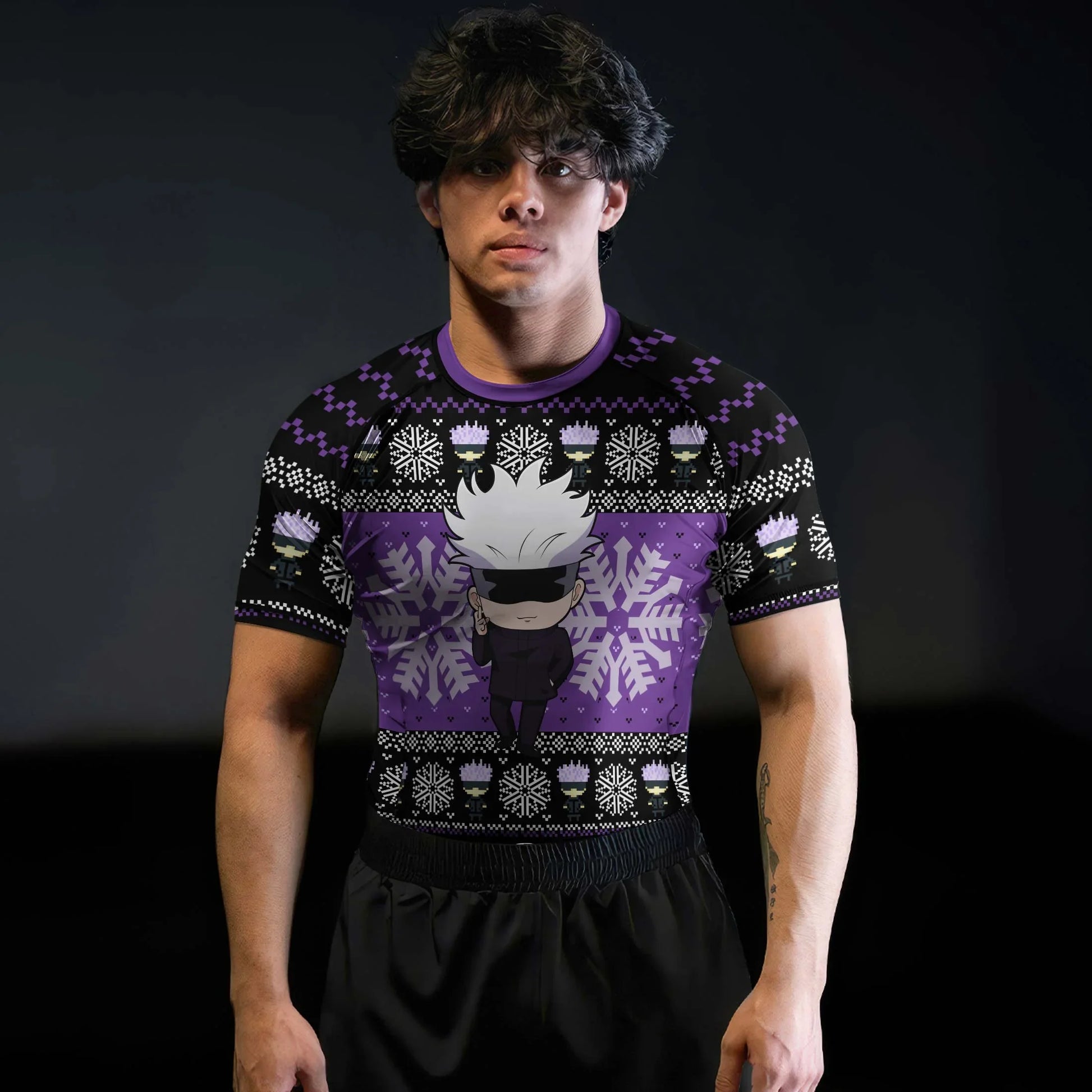 Jujutsu Kaisen Gojo Christmas Rash Guard