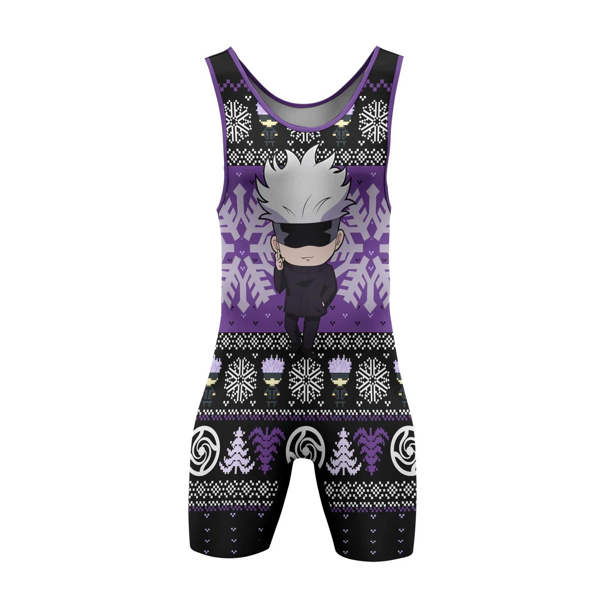 Jujutsu Kaisen Gojo Christmas Wrestling Singlet