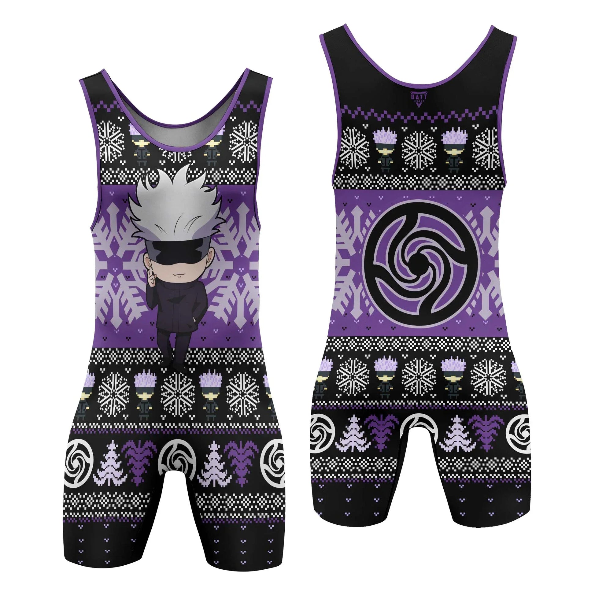 Jujutsu Kaisen Gojo Christmas Wrestling Singlet