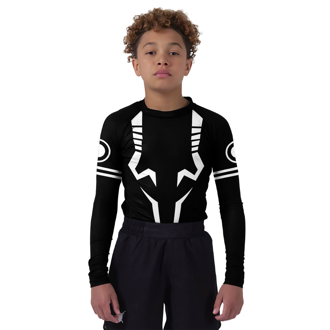 Jujutsu Kaisen Sukuna White Symbol Kids Rash Guard