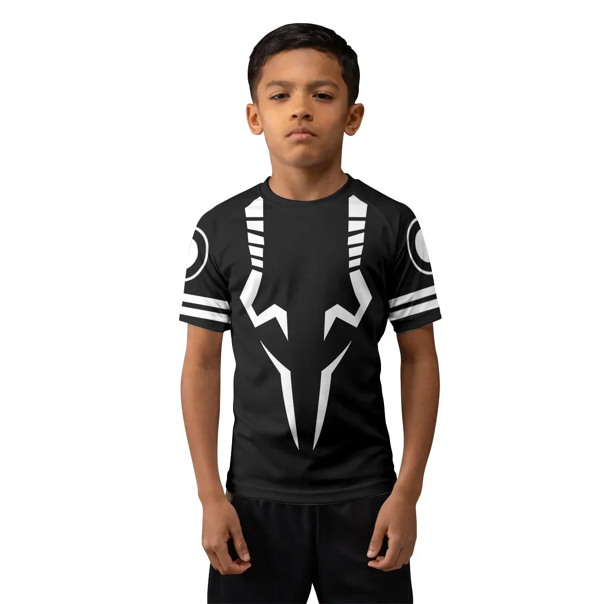Jujutsu Kaisen Sukuna White Symbol Kids Rash Guard