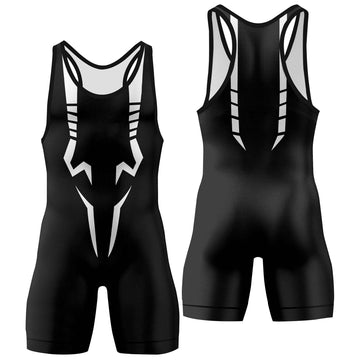 Jujutsu Kaisen Sukuna White Symbol Wrestling Singlet