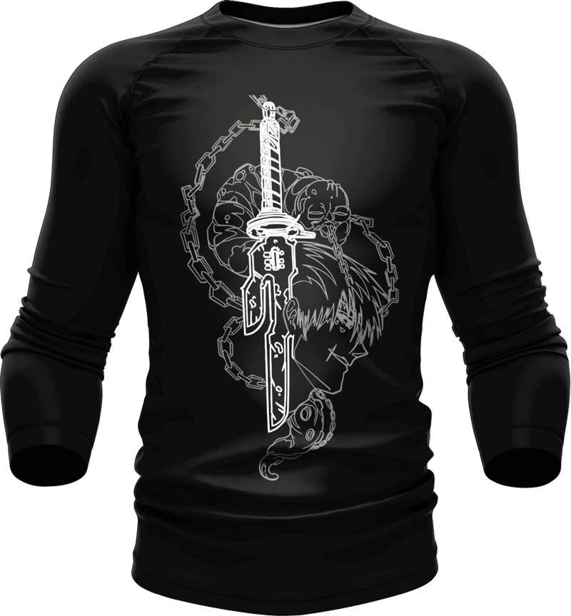 Jujutsu Kaisen Toji Fushiguro Weapon Long Sleeve Rash Guard