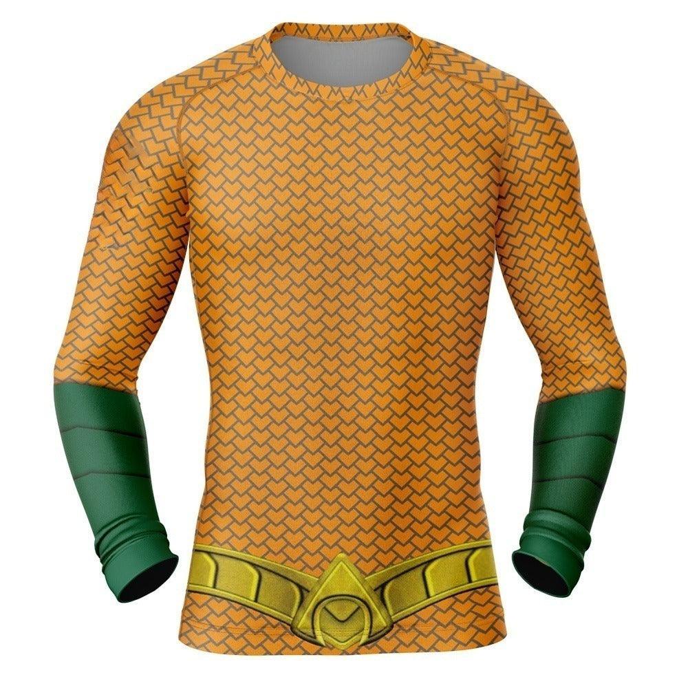 Justice League Aquaman Cosplay Rash Guard | Athletic Wear
