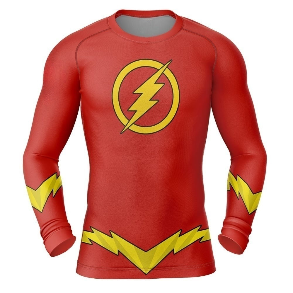 Justice League The Flash Cosplay Rash Guard