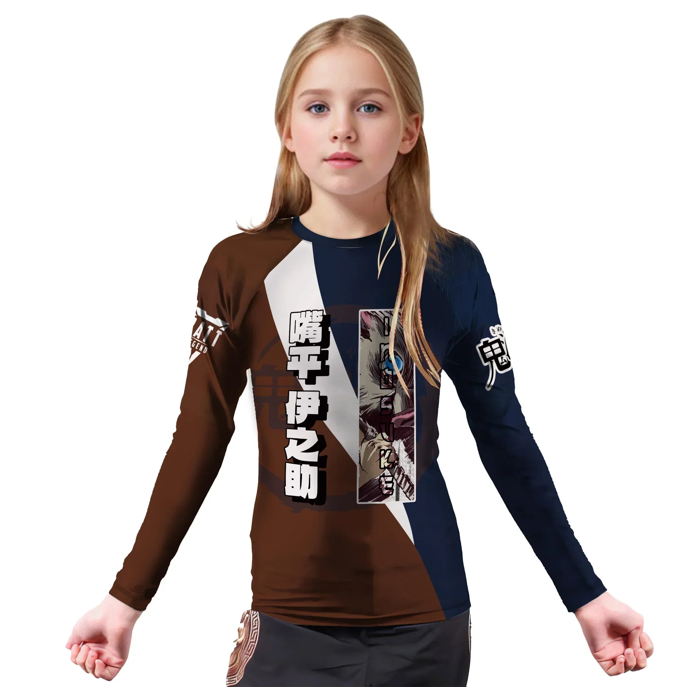 Kimetsu No Yaiba Hashibira Inosuke Kids Rash Guard