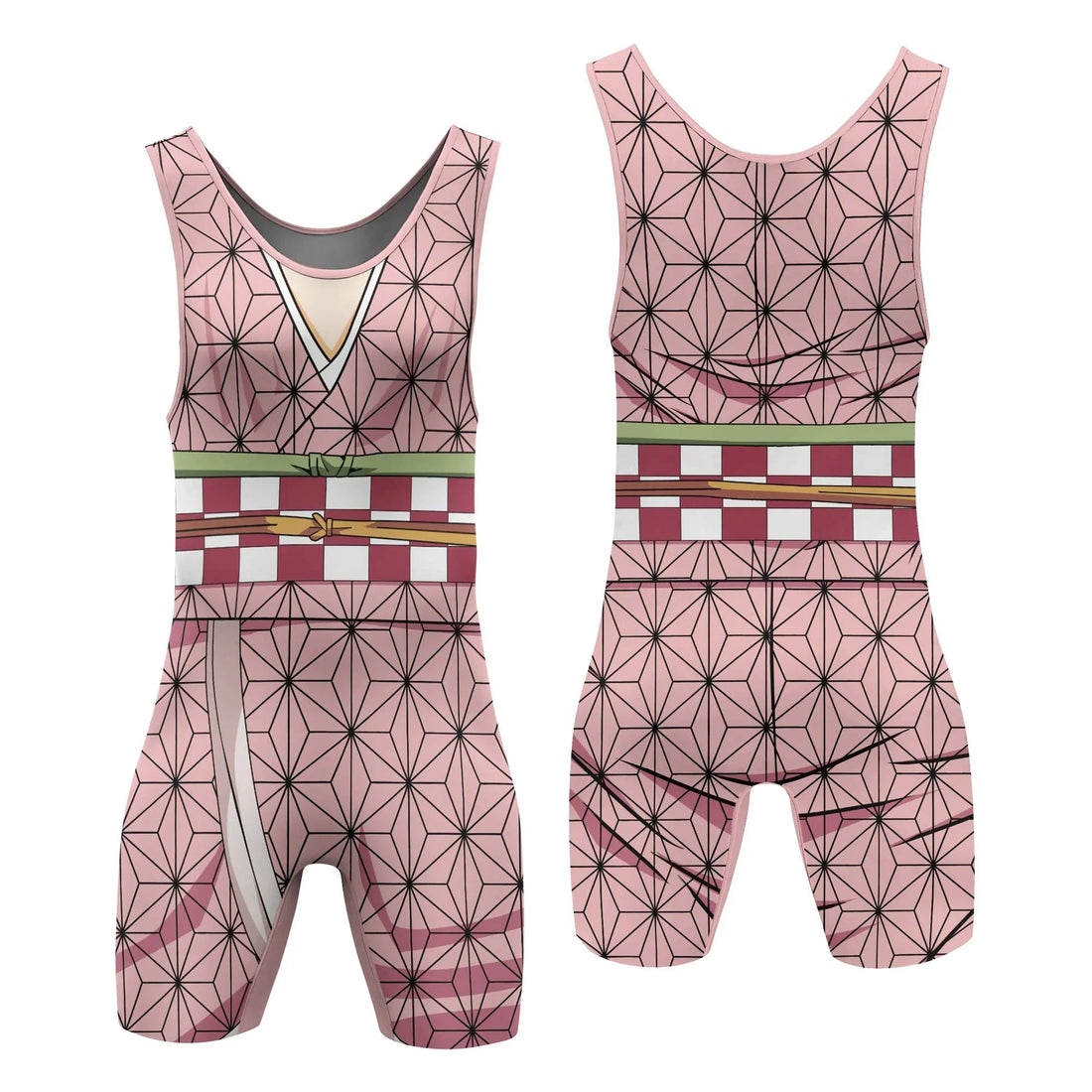 Kimetsu No Yaiba Kamado Nezuko Kimono Wrestling Singlet