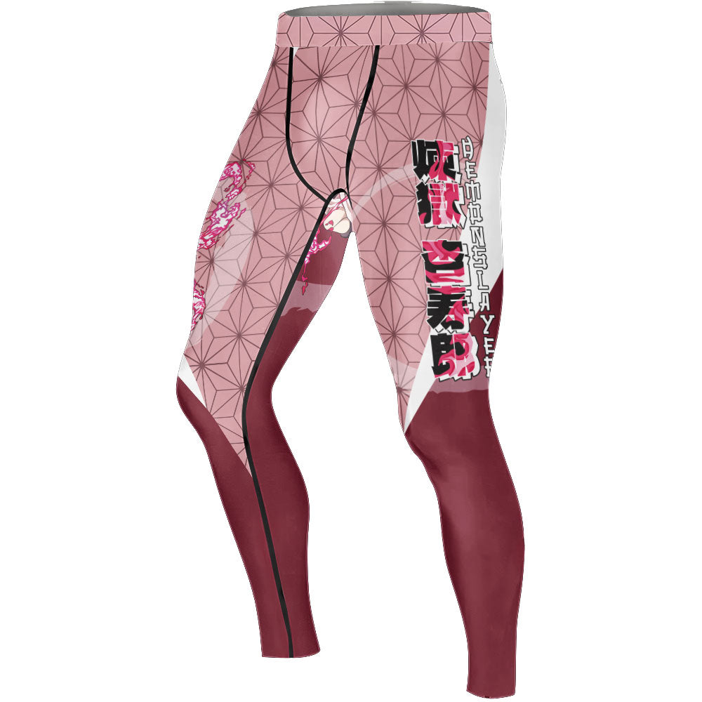 Kimetsu No Yaiba Kamado Nezuko Men's Compression Leggings
