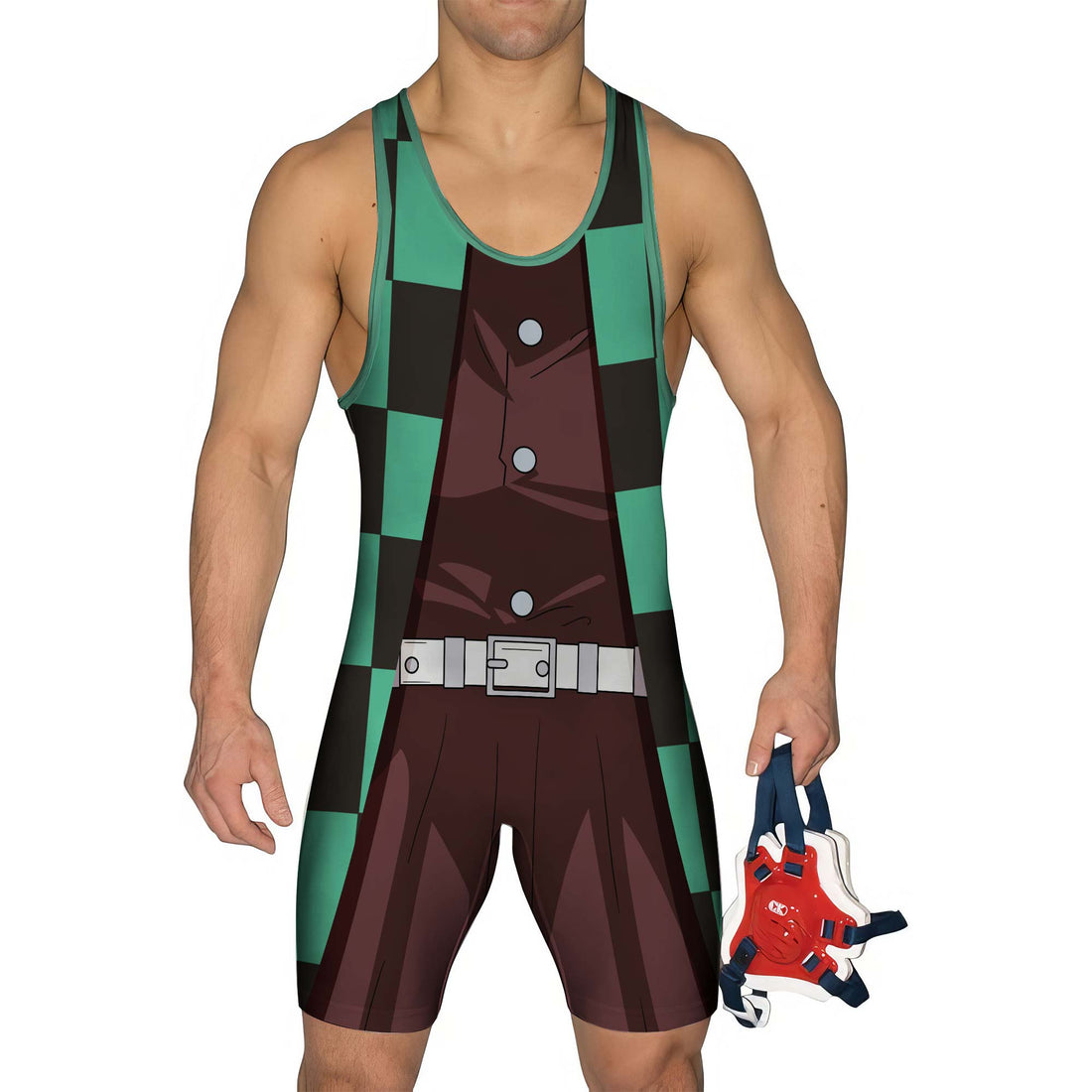 Kimetsu No Yaiba Kamado Tanjiro Wrestling Singlet