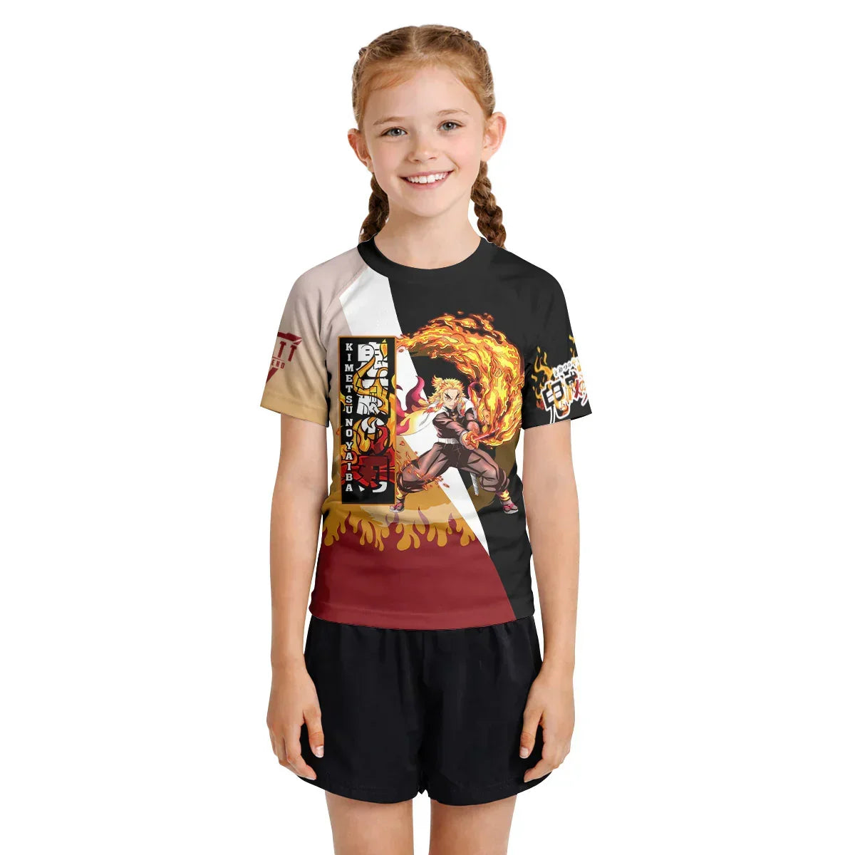 Kimetsu No Yaiba Rengoku Kyojuro Kids Rash Guard