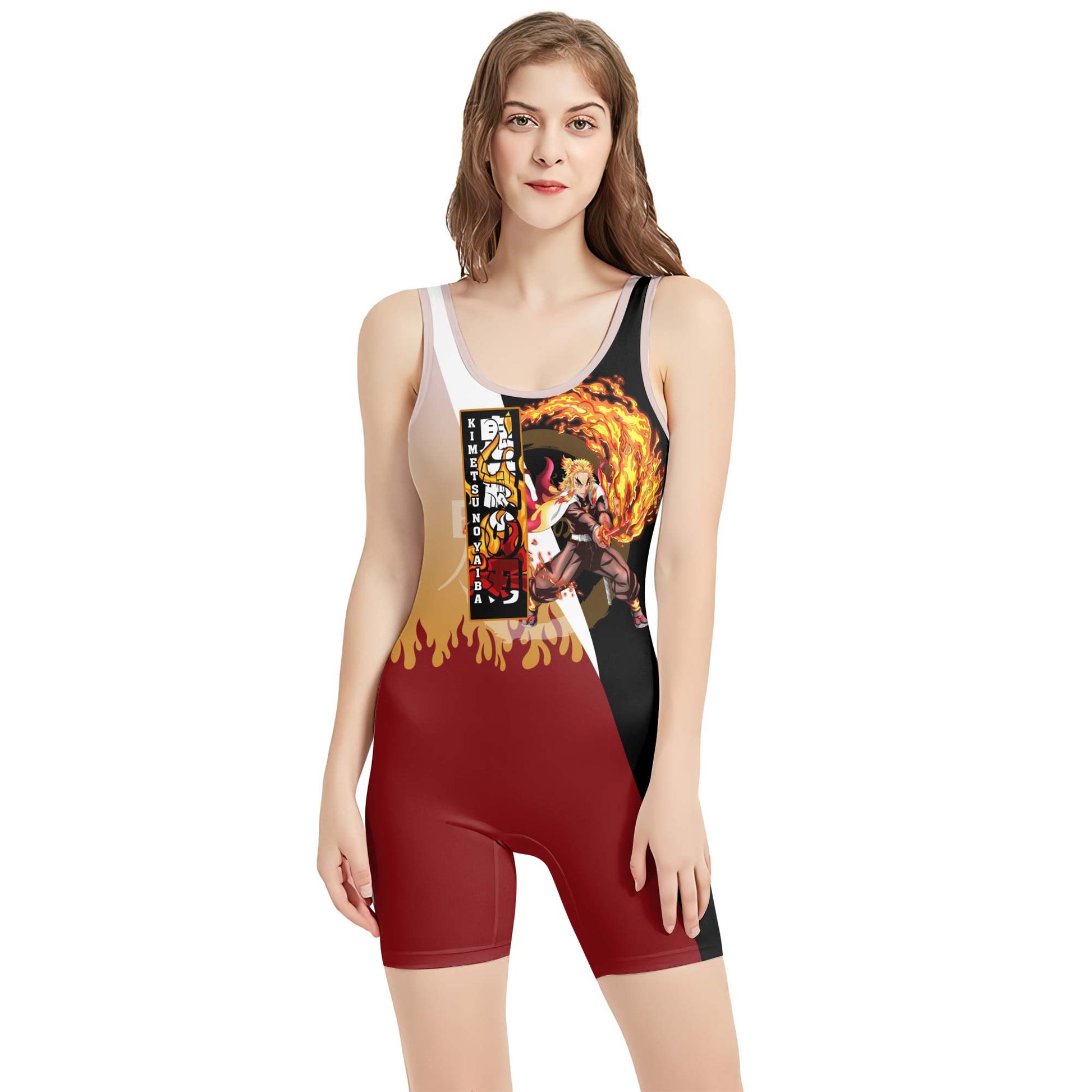 Kimetsu No Yaiba Rengoku Kyojuro Wrestling Singlet