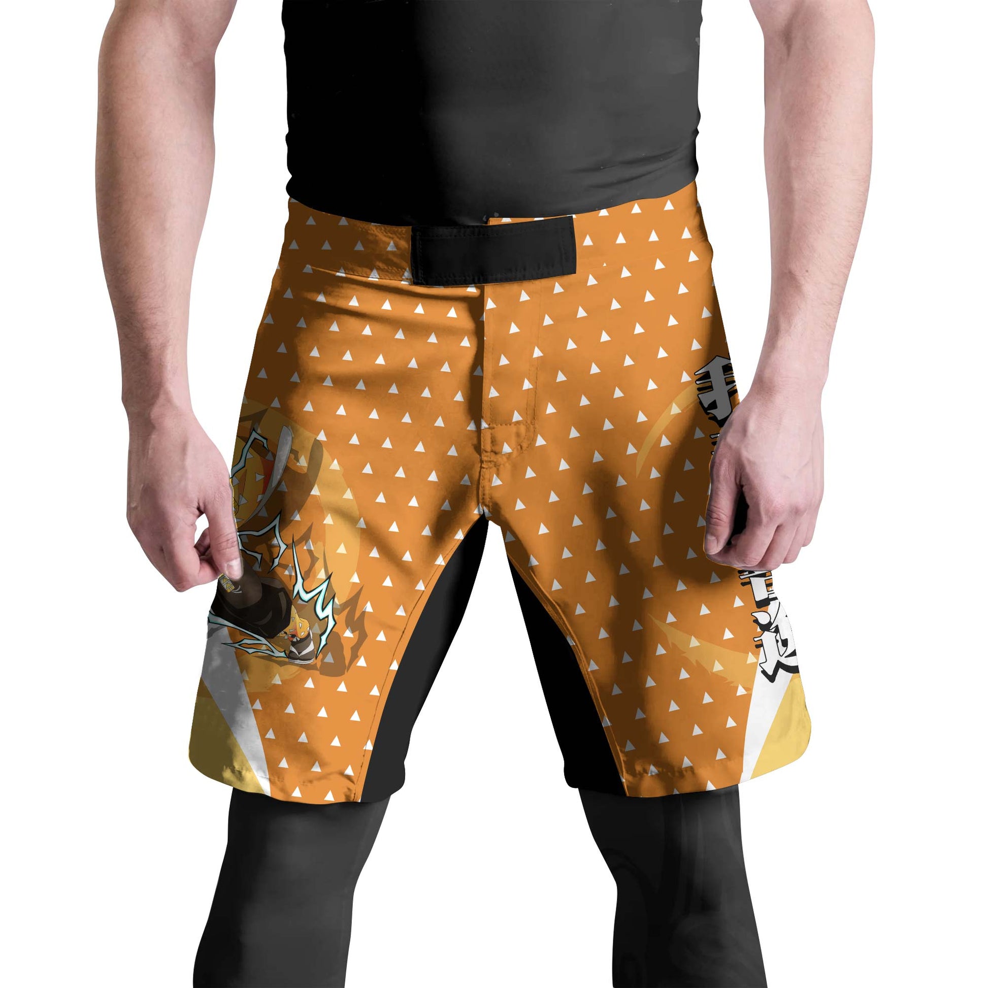 Kimetsu no Yaiba Agatsuma Zenitsu Fight Shorts