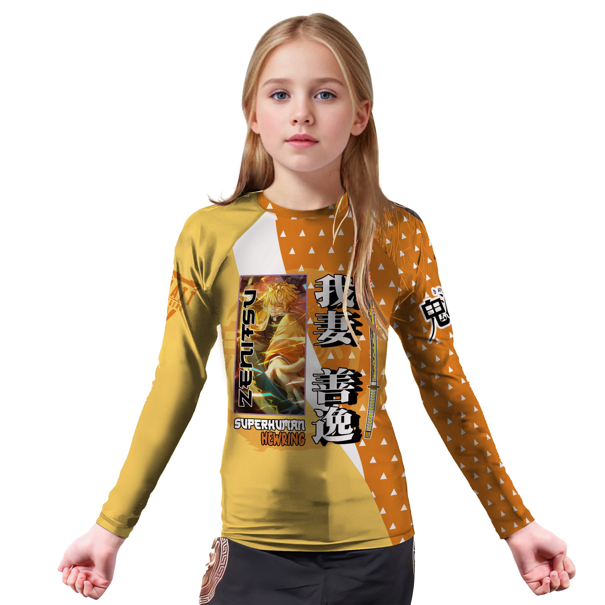 Kimetsu no Yaiba Agatsuma Zenitsu Kids Rash Guard