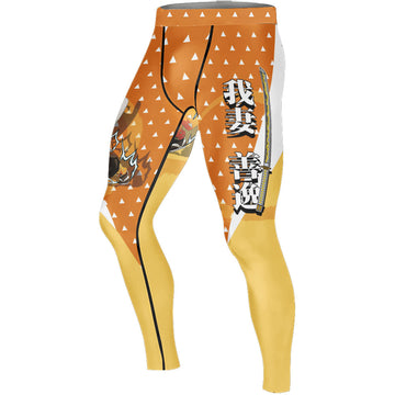 Kimetsu no Yaiba Agatsuma Zenitsu Men's Compression Leggings