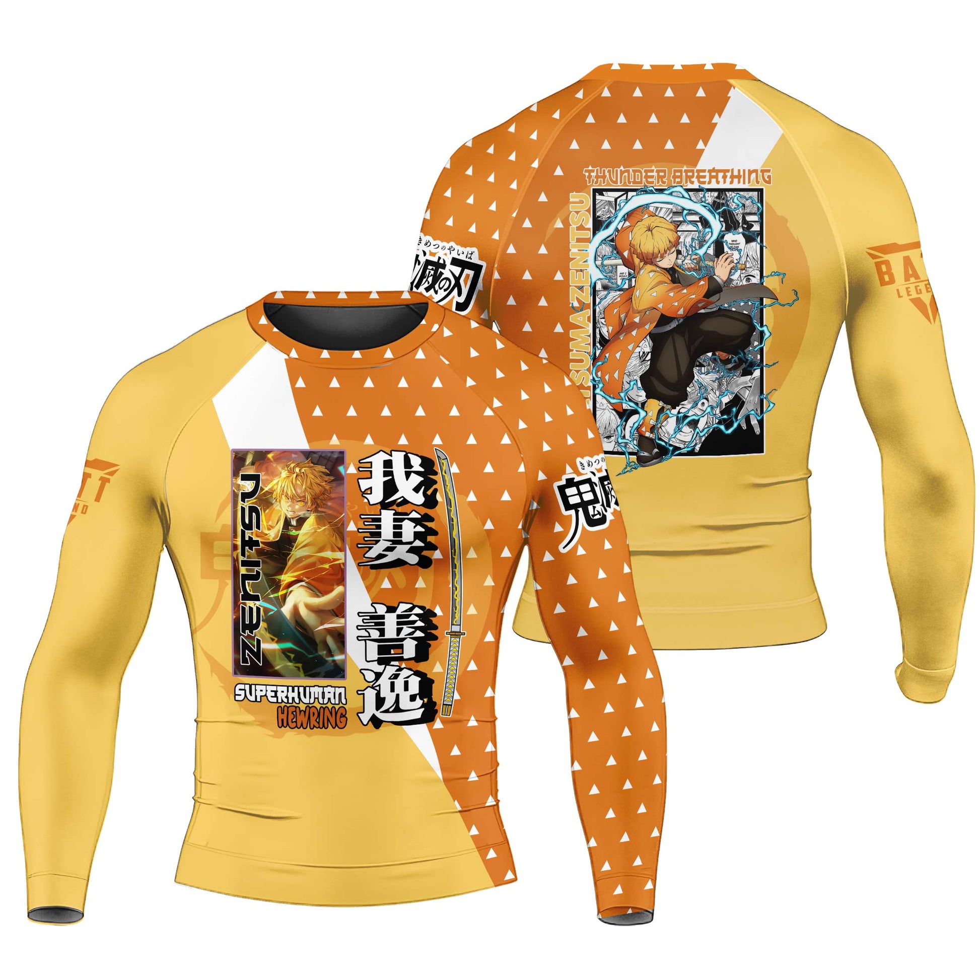 Kimetsu no Yaiba Agatsuma Zenitsu Rash Guard