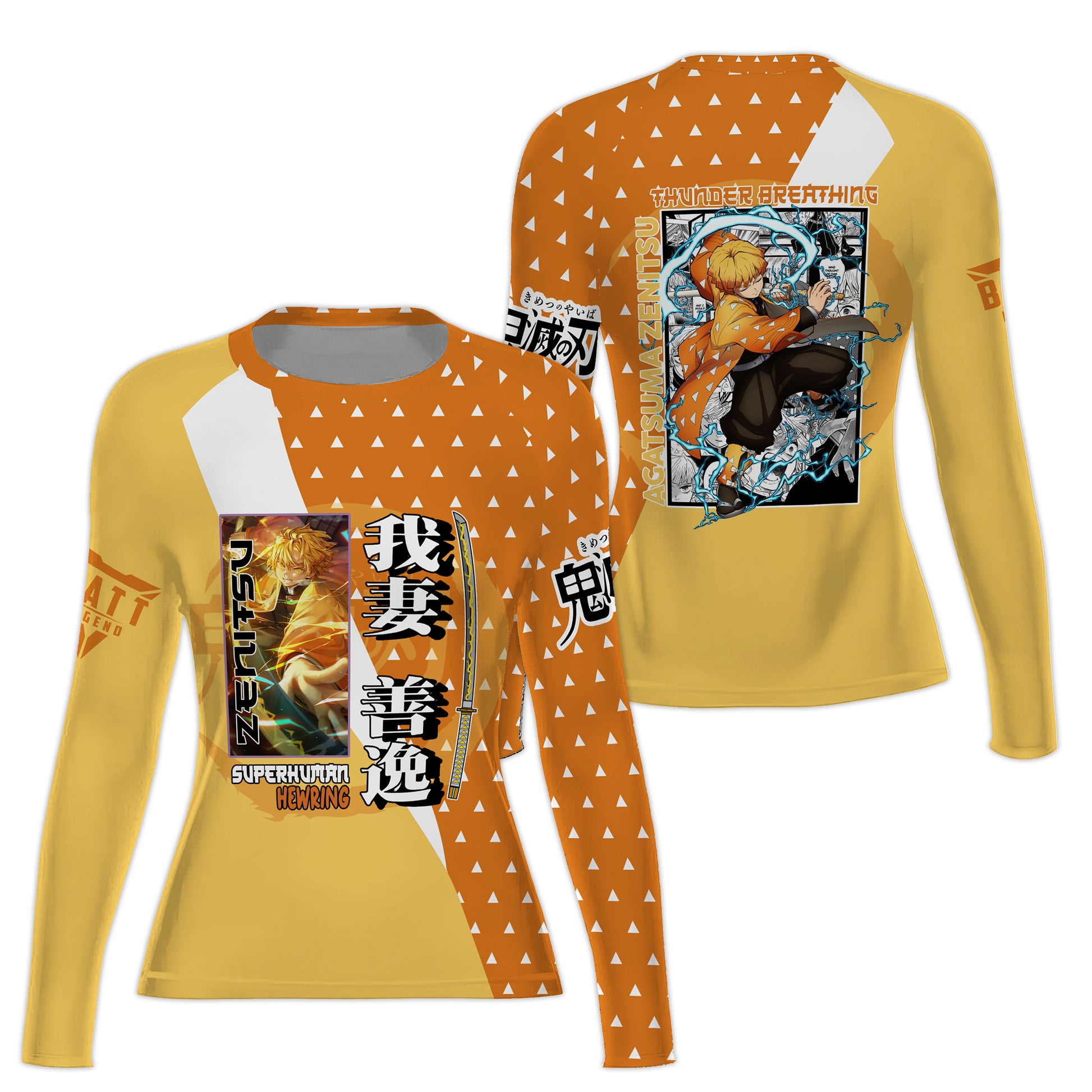Kimetsu no Yaiba Agatsuma Zenitsu Rash Guard