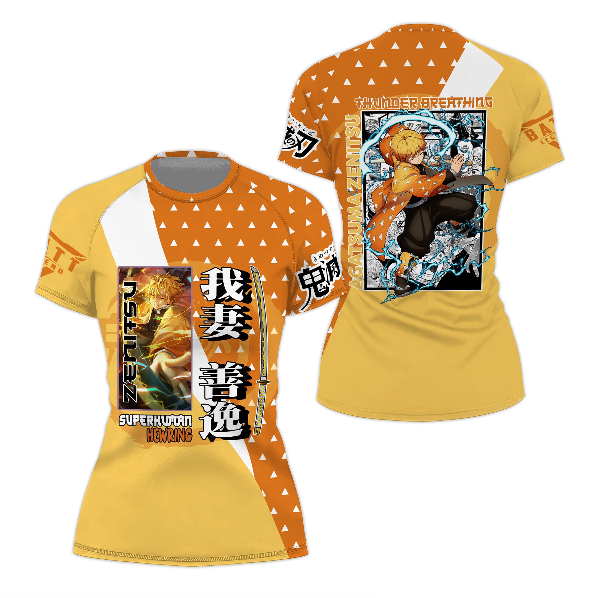 Kimetsu no Yaiba Agatsuma Zenitsu Rash Guard