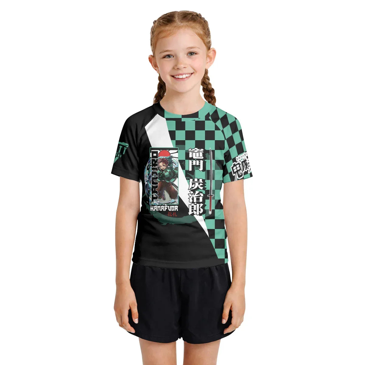 Kimetsu no Yaiba Tanjiro Hinokami Kagura Kids Rash Guard