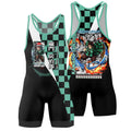 Kimetsu no Yaiba Tanjiro Hinokami Kagura Wrestling Singlet