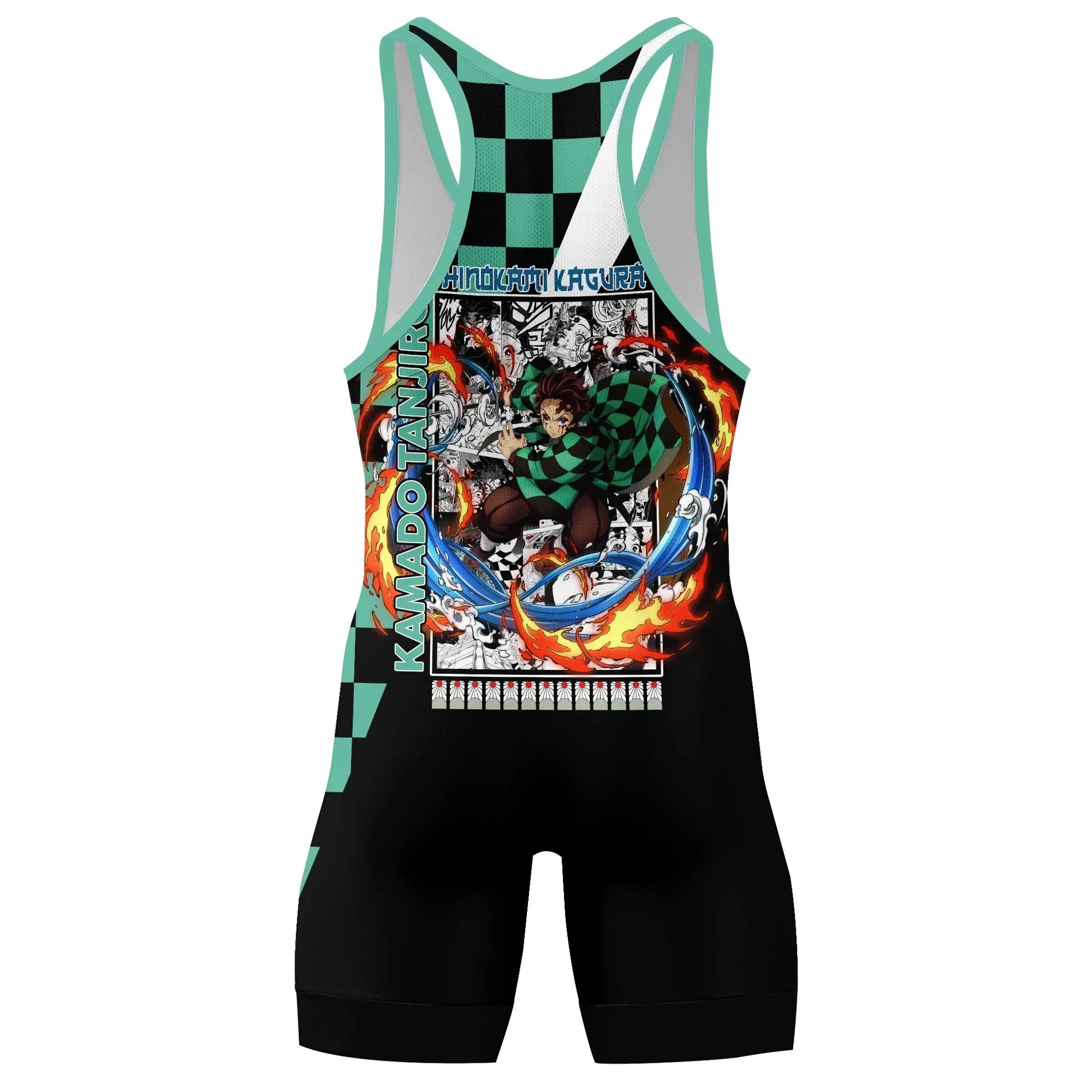 Kimetsu no Yaiba Tanjiro Hinokami Kagura Wrestling Singlet