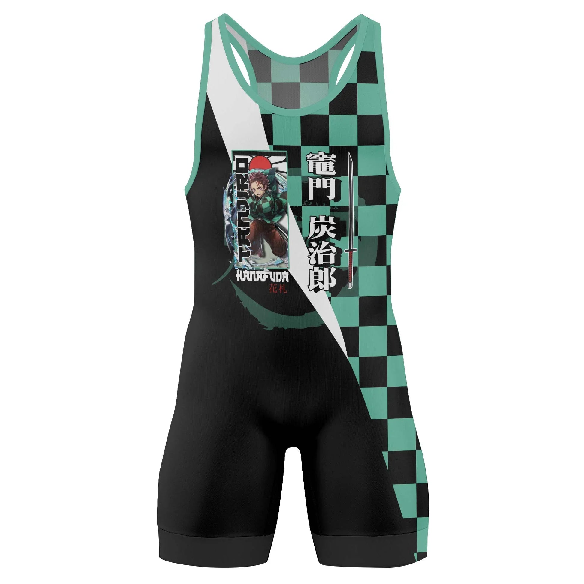 Kimetsu no Yaiba Tanjiro Hinokami Kagura Wrestling Singlet