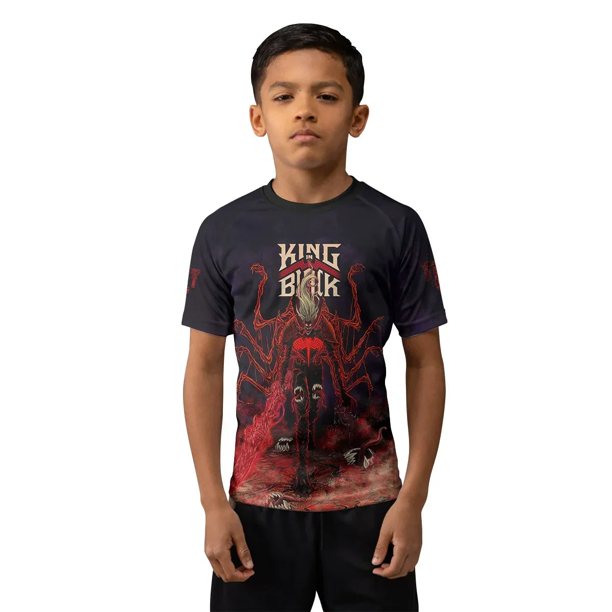 King in Black Kids Rash Guard