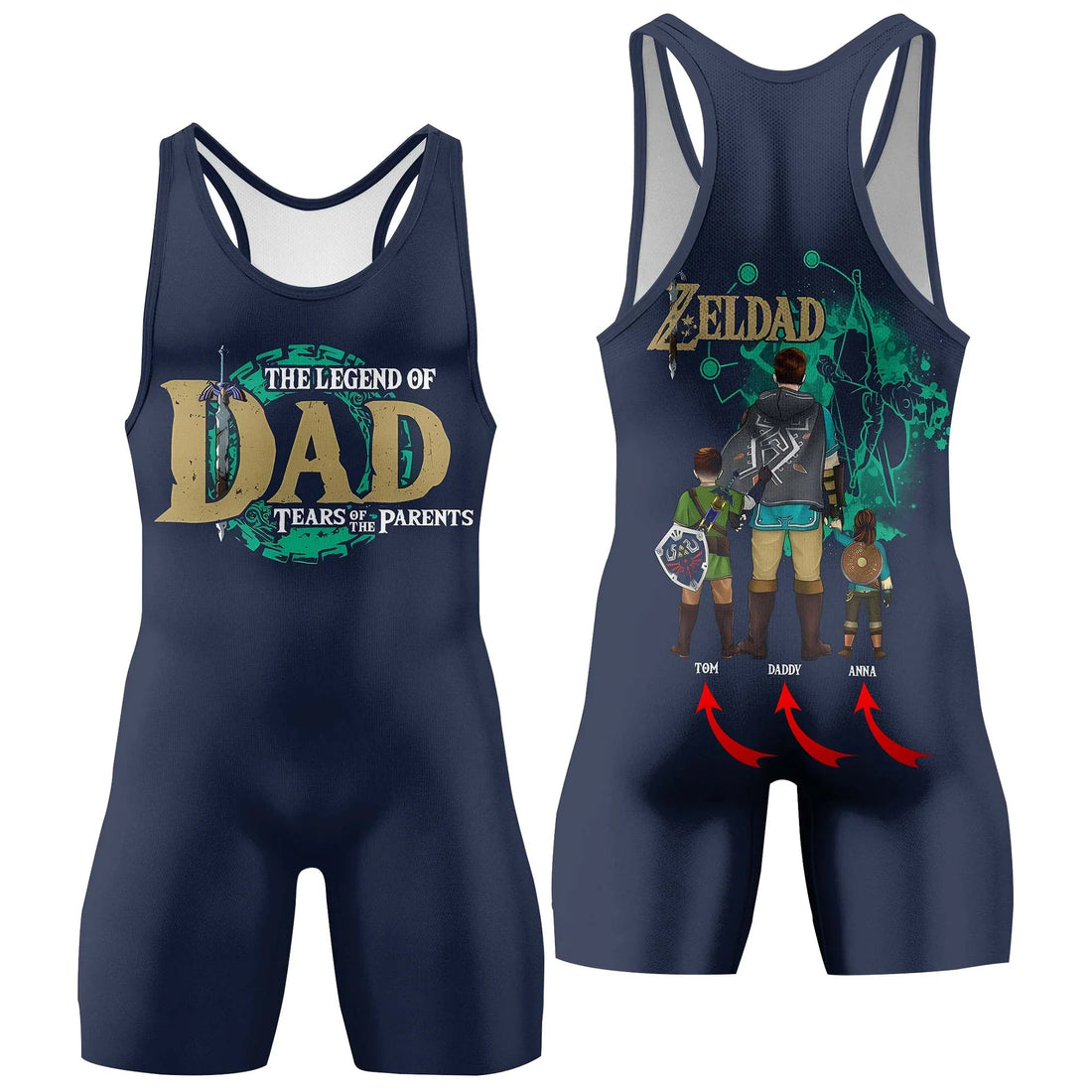 Legend of ZelDad Wrestling Singlet