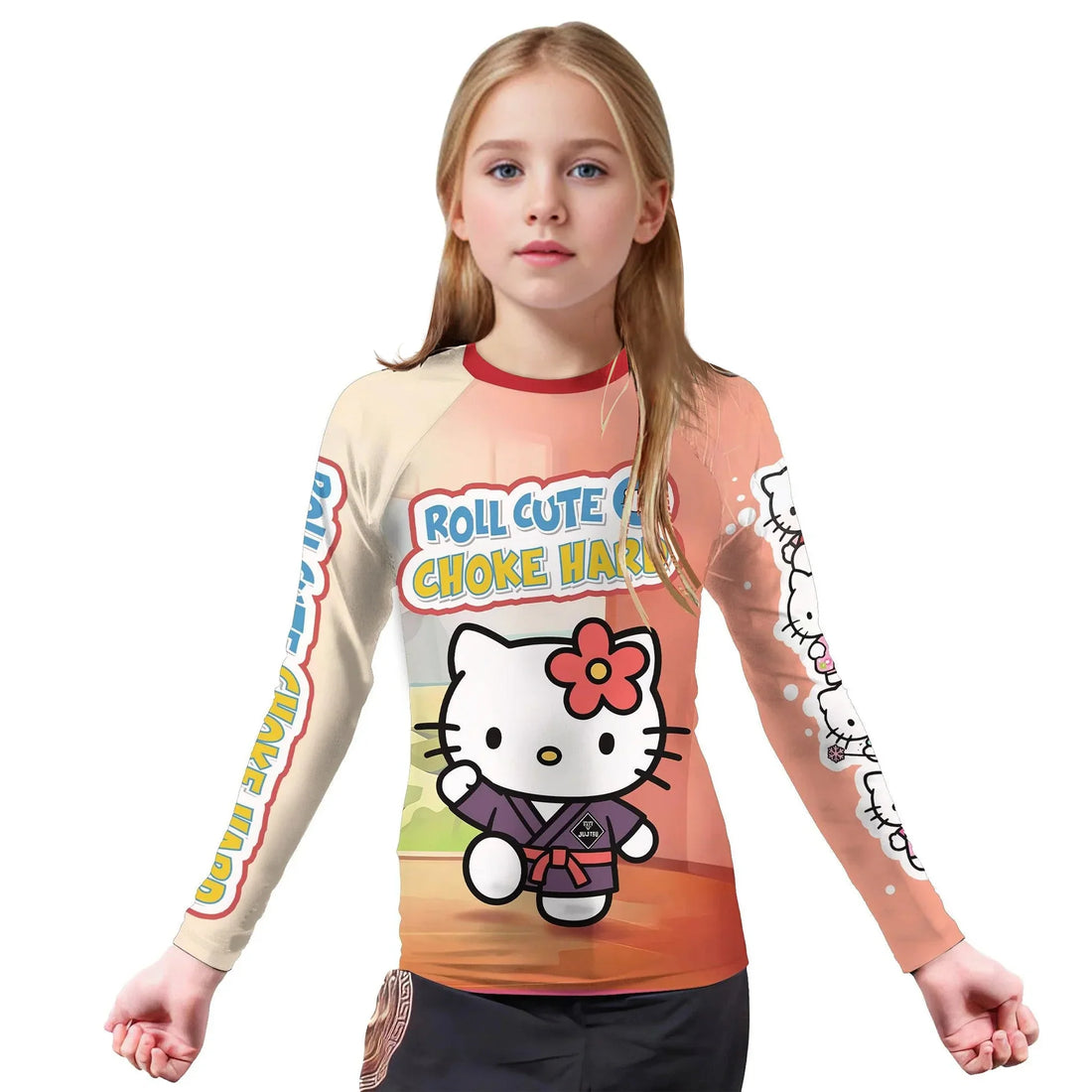 Let's Roll With Hello Kitty Kids Rash Guard