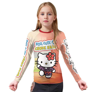 Let's Roll With Hello Kitty Kids Rash Guard
