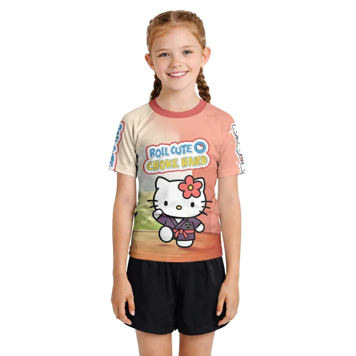 Let's Roll With Hello Kitty Kids Rash Guard