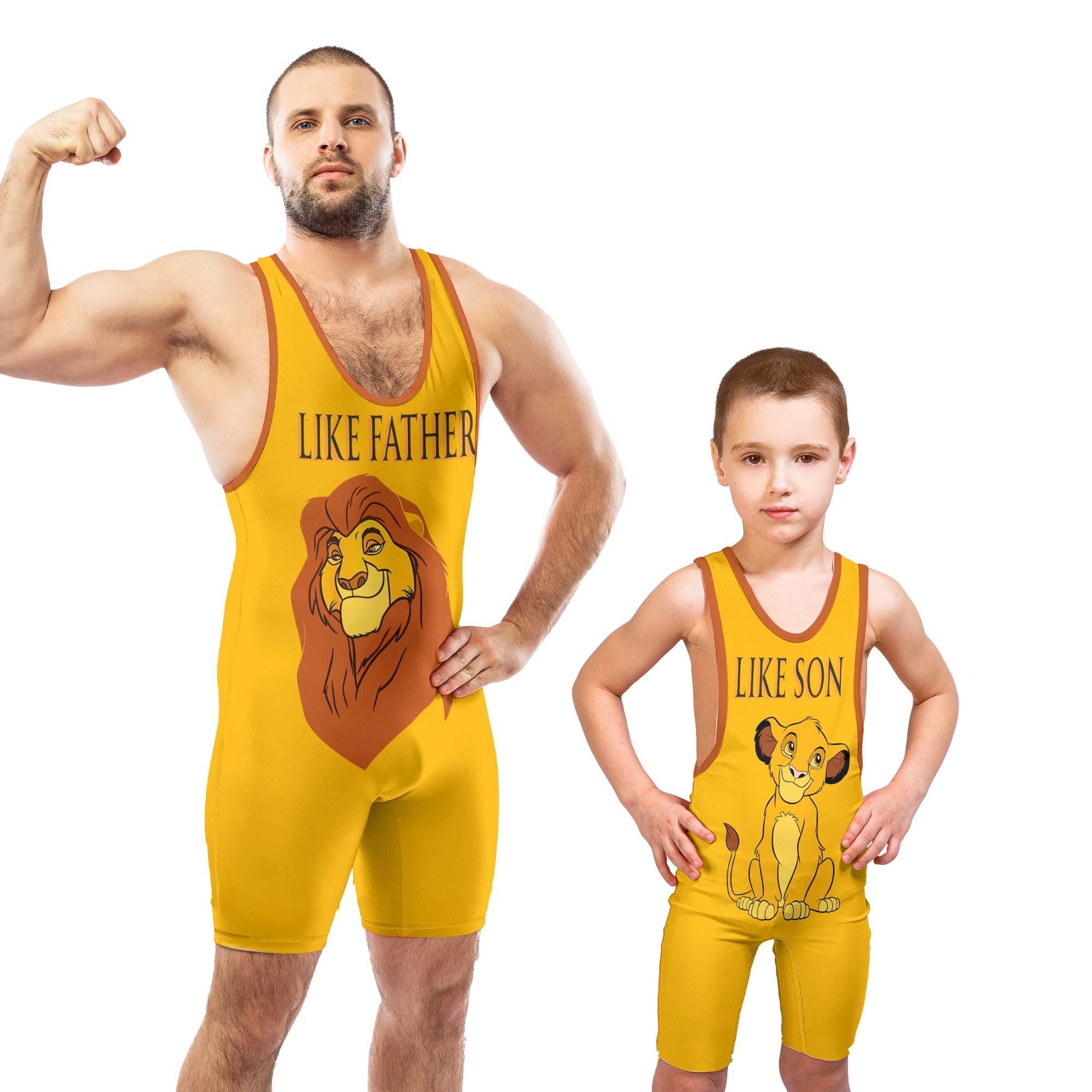 Lion King Like Father Like Son Wrestling Singlet