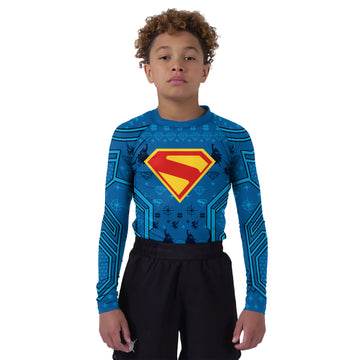 Man of Steel Christmas Kids Rash Guard