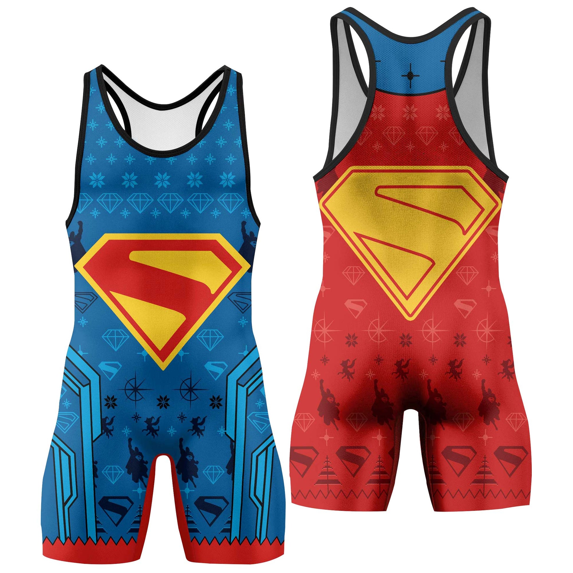 Man of Steel Christmas Wrestling Singlet