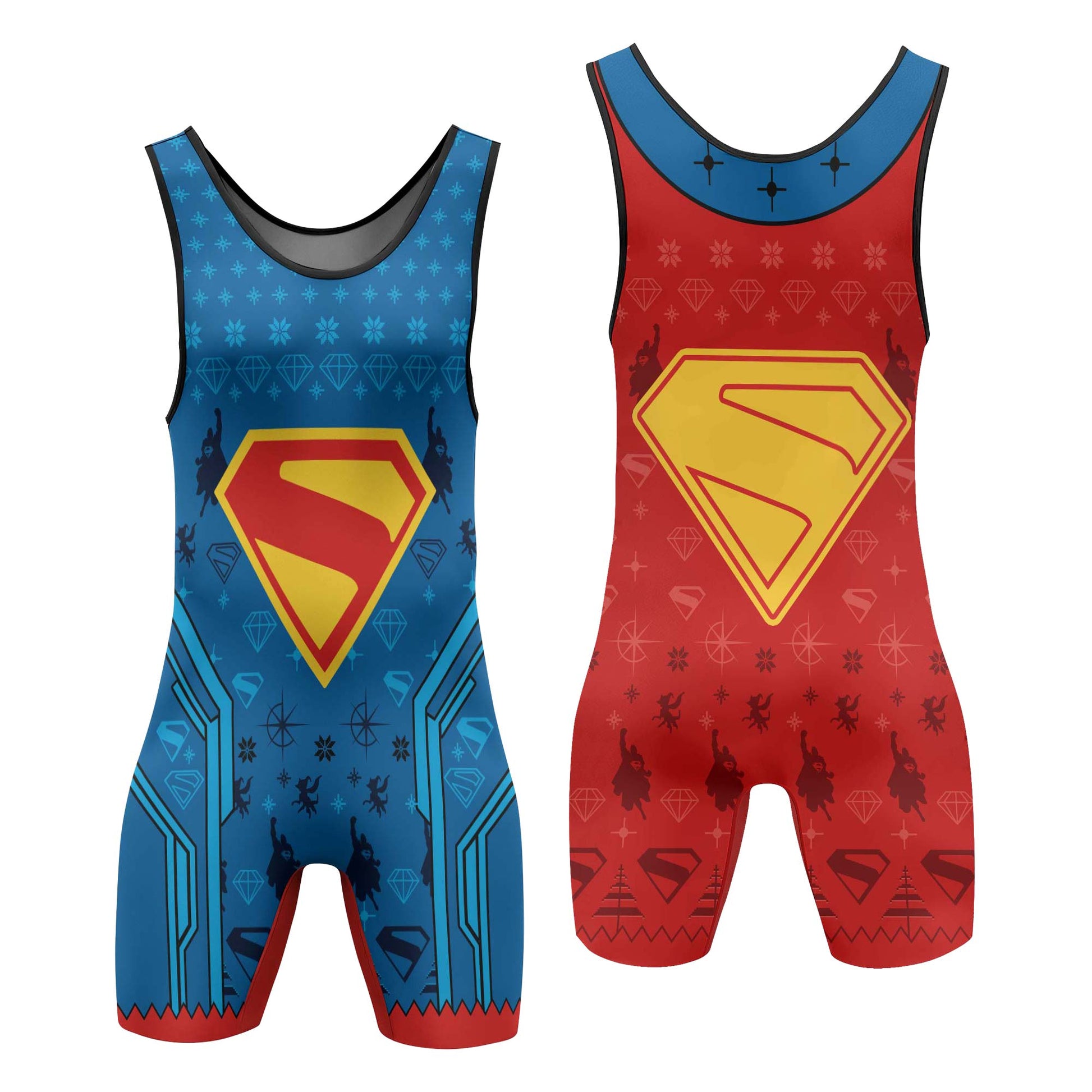 Man of Steel Christmas Wrestling Singlet