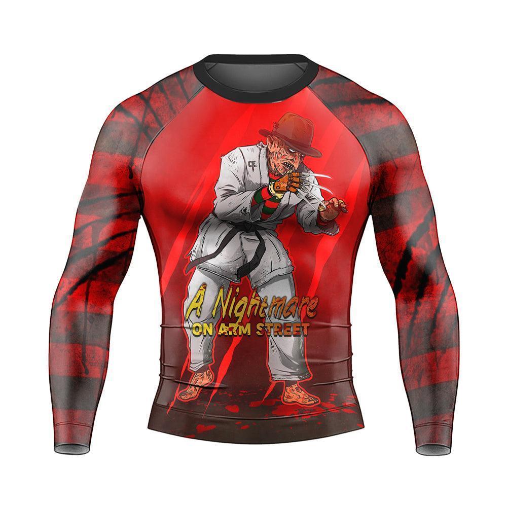 Horror Rash Guards Master Jiu Jitsu Freddy Krueger Rash Guard | Halloween Rash Guard