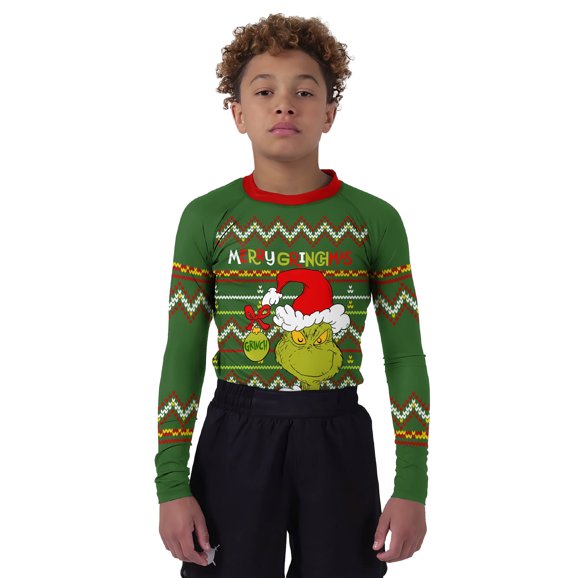Merry Grinchmas Kids Rash Guard