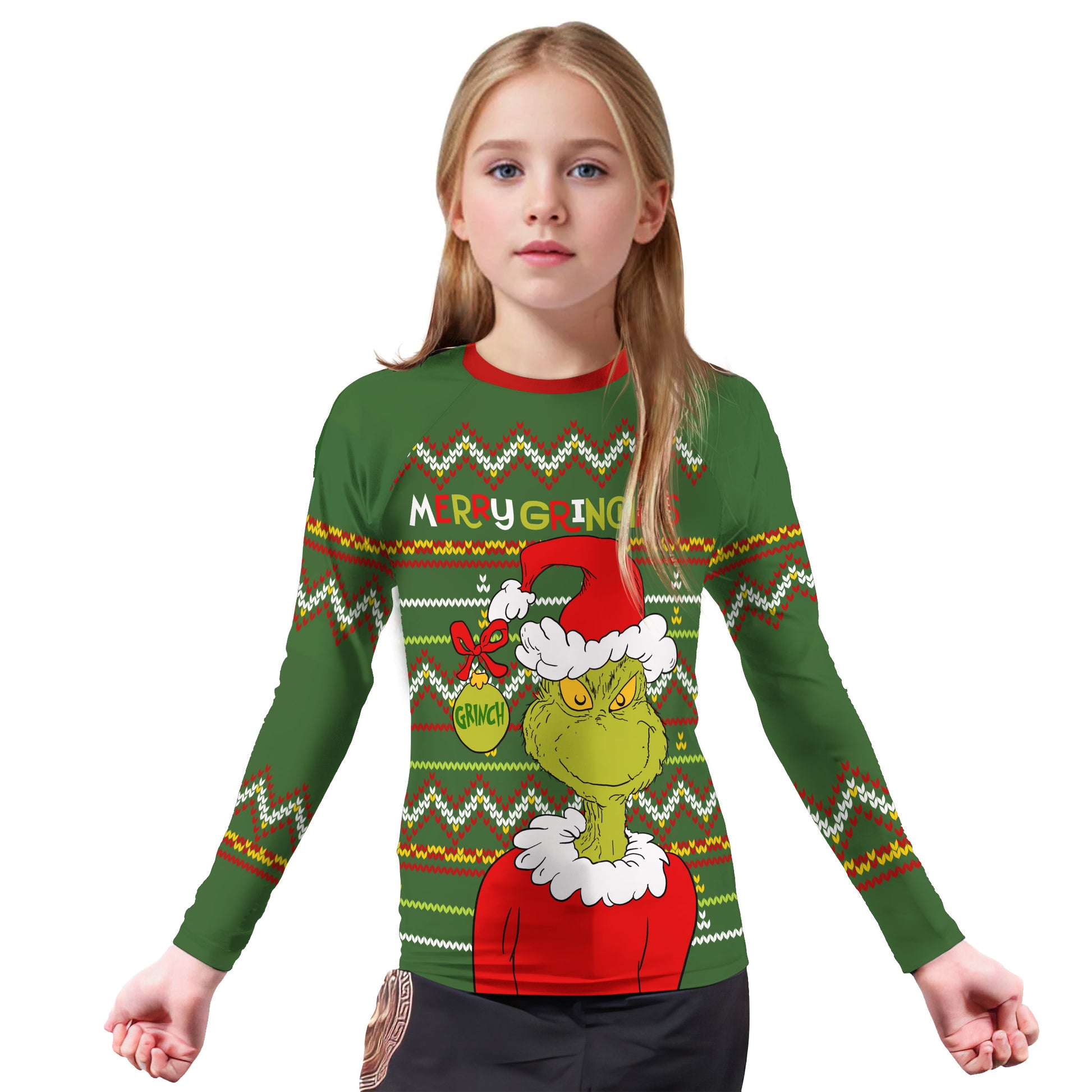 Merry Grinchmas Kids Rash Guard