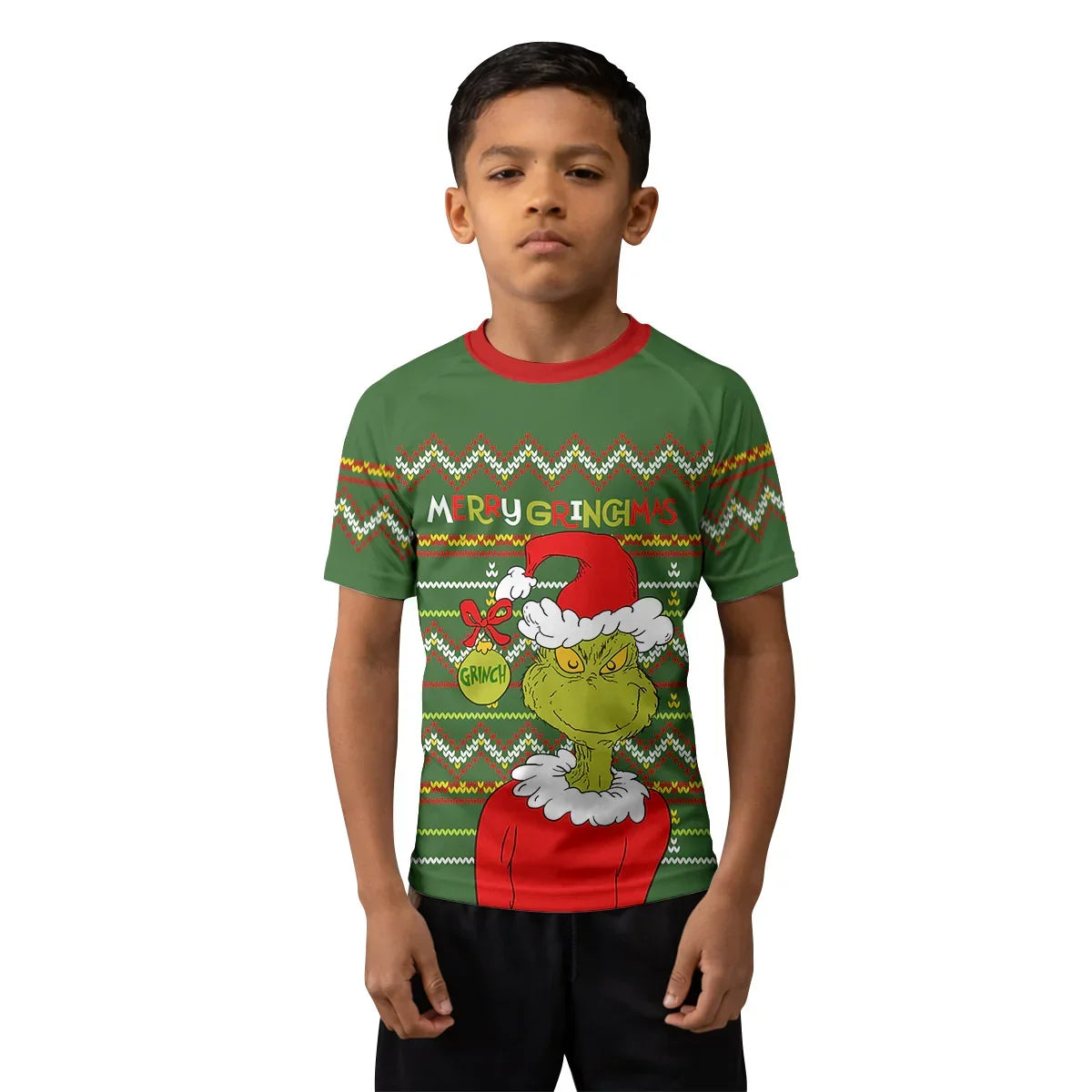 Merry Grinchmas Kids Rash Guard