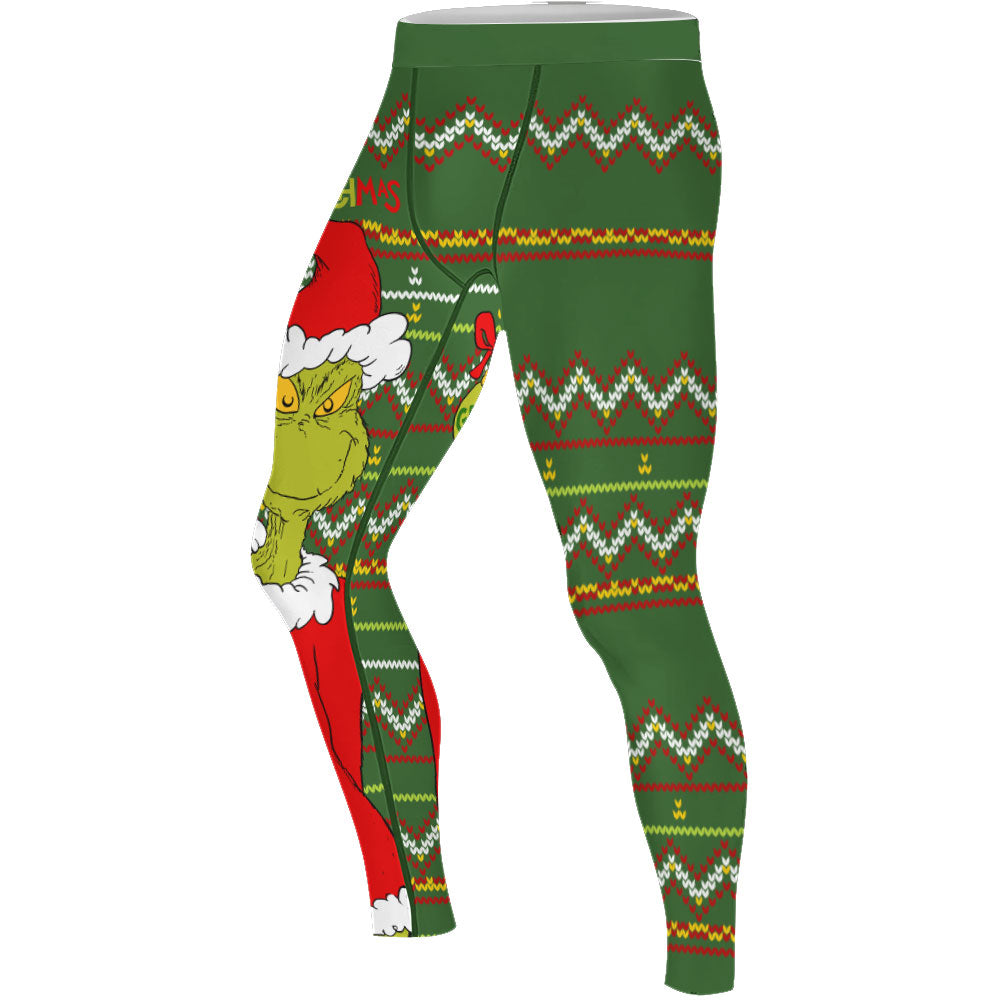 Merry Grinchmas Men's Compression Leggings