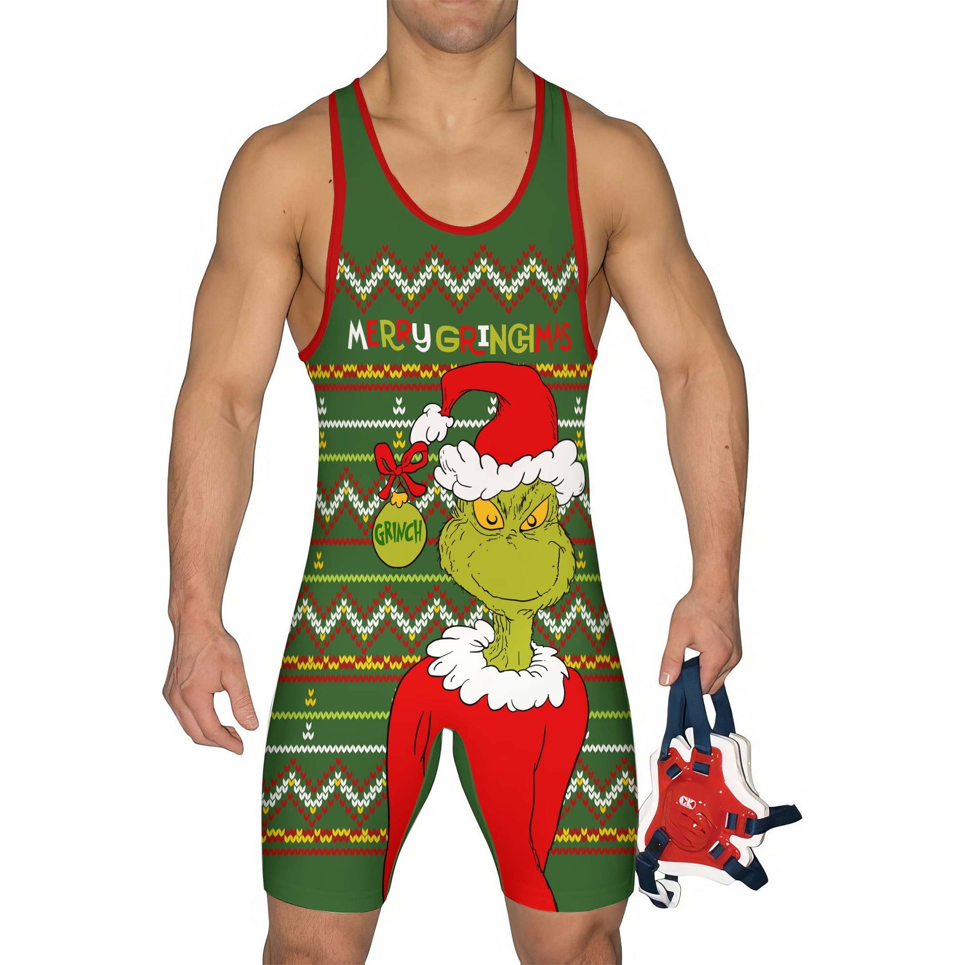 Merry Grinchmas Wrestling Singlet