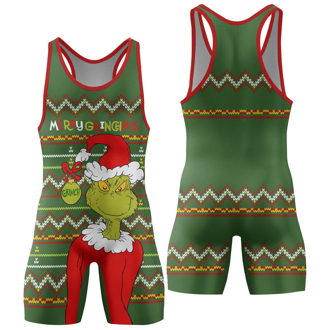 Merry Grinchmas Wrestling Singlet