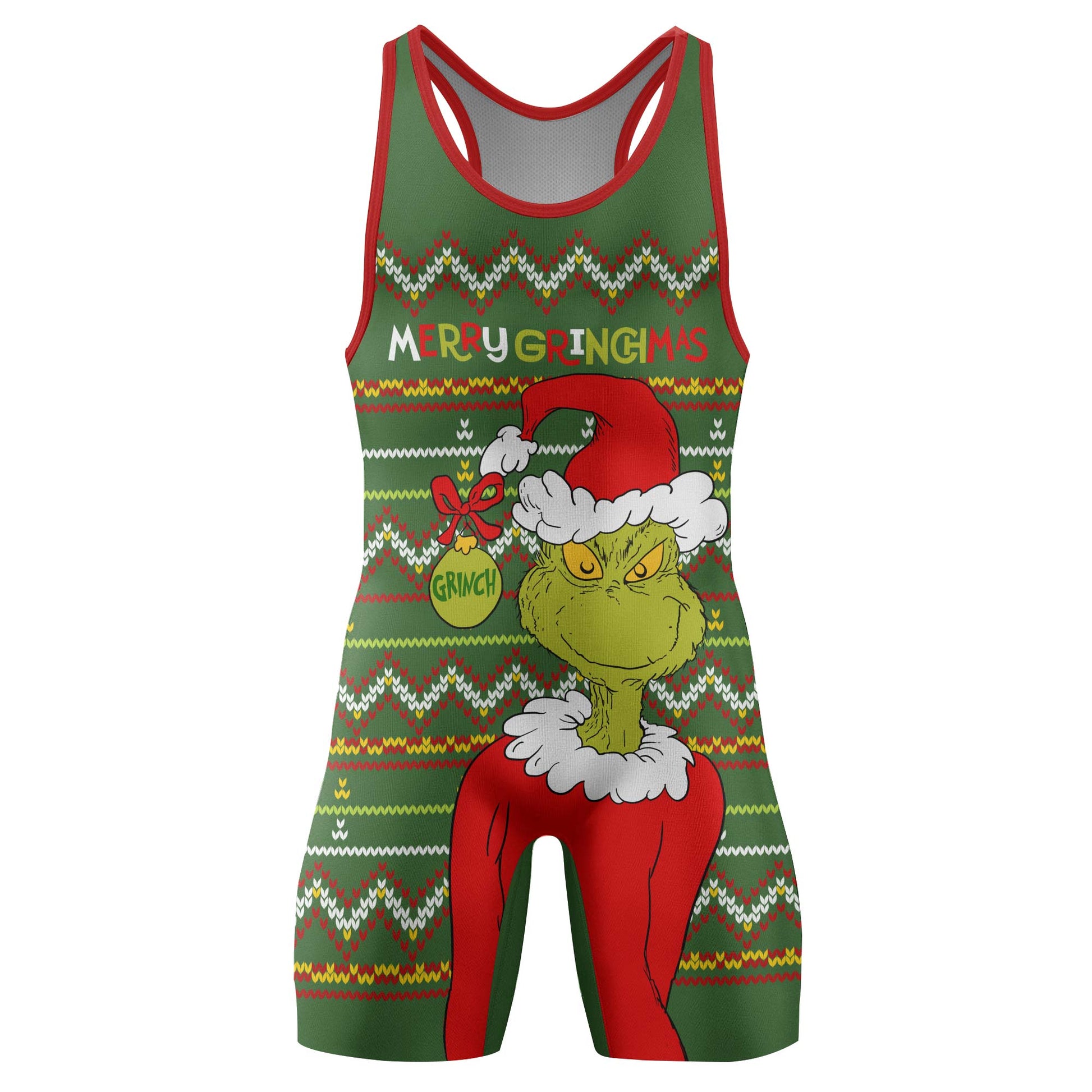 Merry Grinchmas Wrestling Singlet