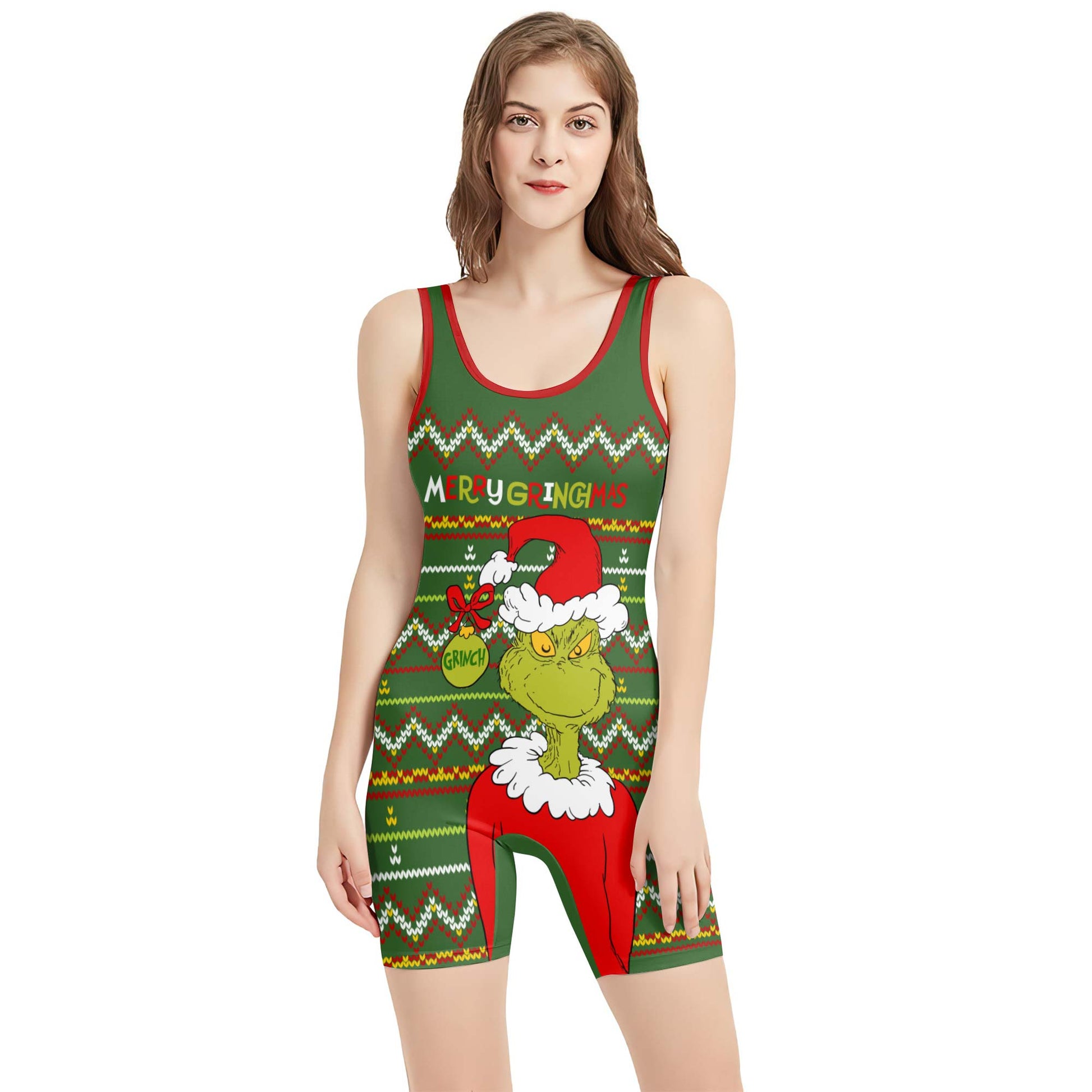 Merry Grinchmas Wrestling Singlet