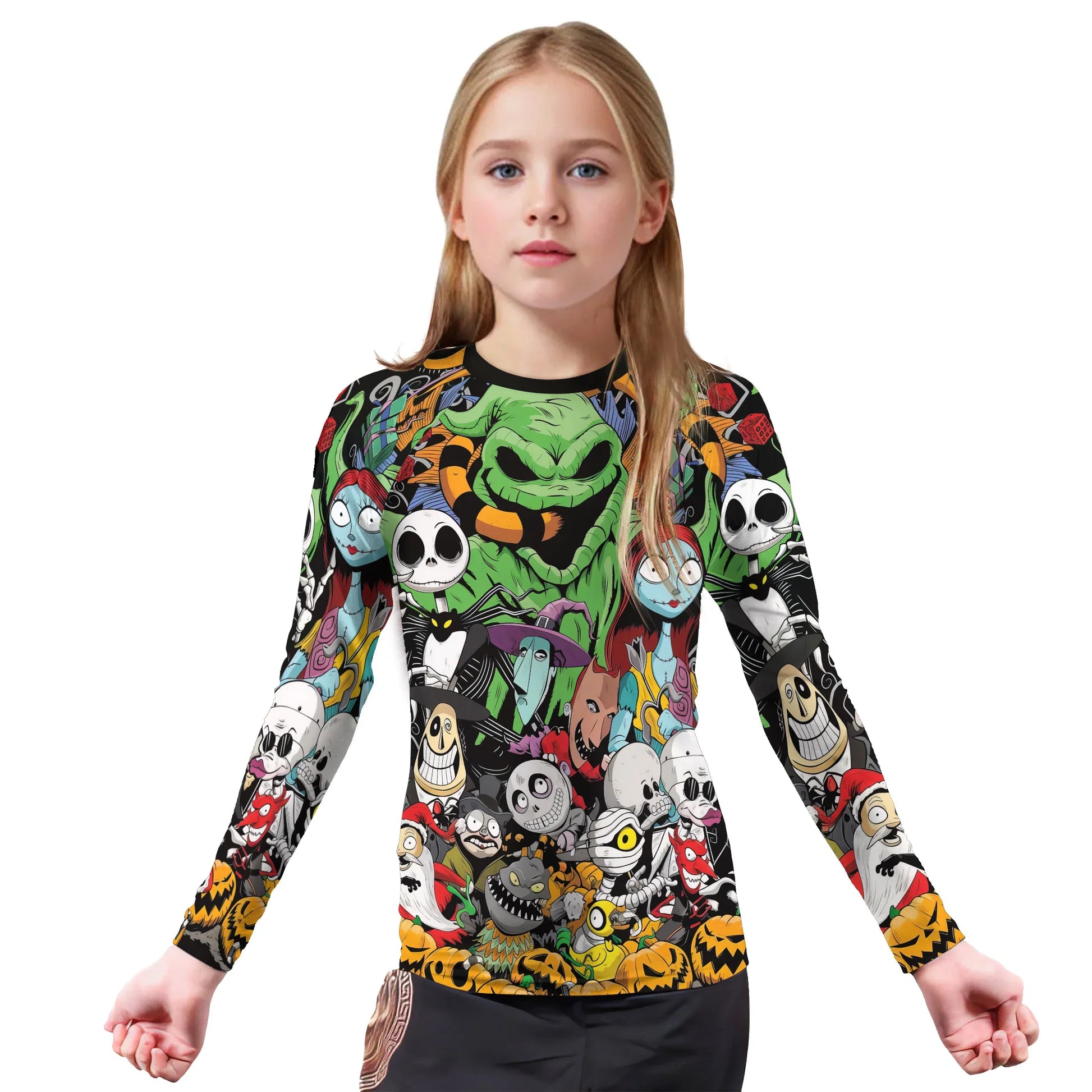 Merry Nightmare Holiday Kids Rash Guard